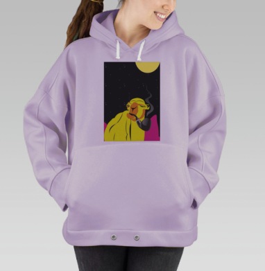 Camel / Верблюд, Hoodie Oversize Fiolet