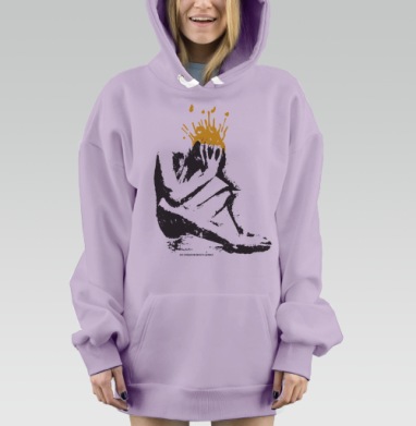 Человек в ментальном кризисе интеллектуального выгорания, Hoodie Mjhigh Dig Mel, Fiolet, утепленная