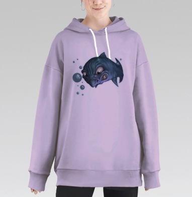 Челюсти, Hoodie Long Oversize Fiolet
