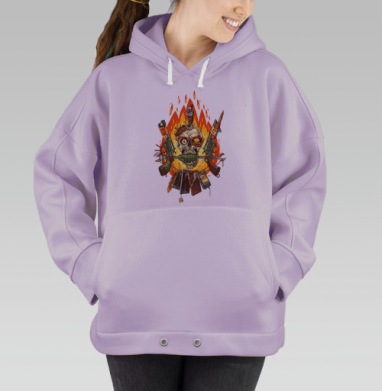 Череп, Hoodie Oversize Fiolet