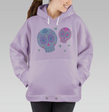 черепушки, Hoodie Oversize Fiolet