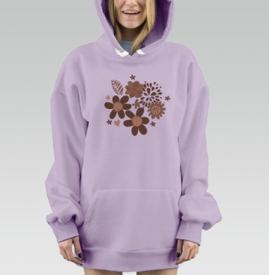 Цветуёчки, Hoodie Mjhigh Dig Mel, Fiolet, утепленная