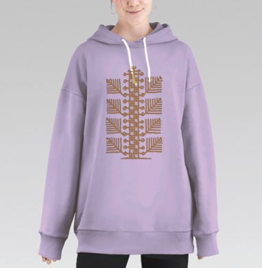 Дерево-лестница на небо, Hoodie Long Oversize Fiolet