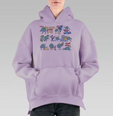 Дерзкая Апокалиптическая Планета Земля Игра окончена, Hoodie Oversize Fiolet, утепленная
