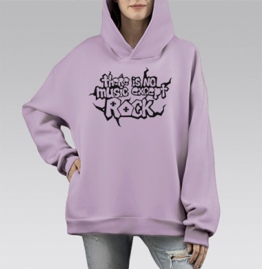 Дерзкое рок манифест ярко красного черного, Hoodie Mono Fiolet, оверсайз, утепленная