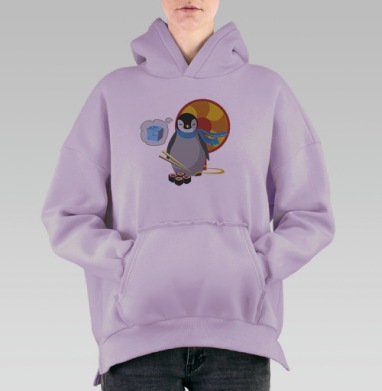 Домашний питомец, Hoodie Oversize Fiolet, утепленная