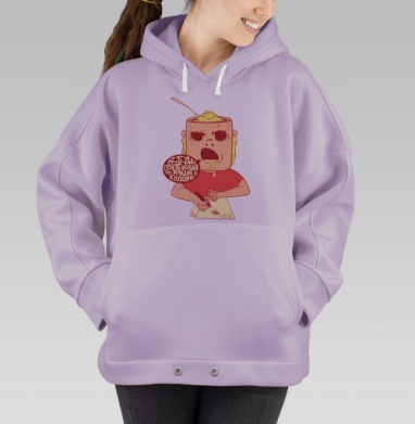 Футболка «Каша в голове» – юмор и настроение, Hoodie Oversize Fiolet