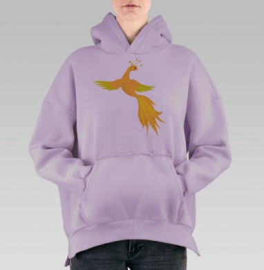 Жар-птица, Hoodie Oversize Fiolet, утепленная
