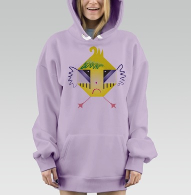 жёлтая печалька, Hoodie Mjhigh Dig Mel, Fiolet, утепленная