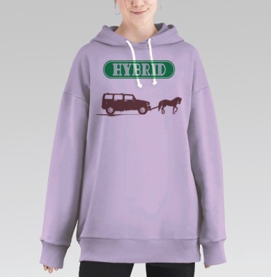 Гибрид, Hoodie Long Oversize Fiolet