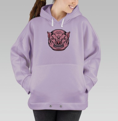 Голова свиньи, Hoodie Oversize Fiolet
