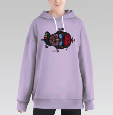 Головалётчик Сидоров, Hoodie Long Oversize Fiolet