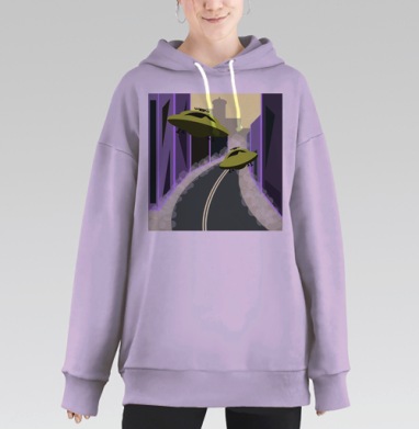 Город будущего, Hoodie Long Oversize Fiolet