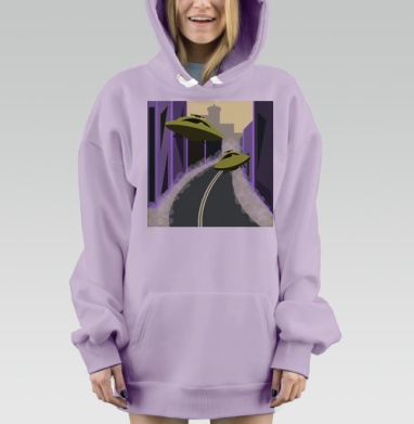 Город будущего, Hoodie Mjhigh Dig Mel, Fiolet, утепленная