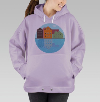 Город у реки, Hoodie Oversize Fiolet
