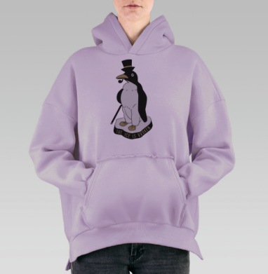 Господин пингвин, Hoodie Oversize Fiolet, утепленная