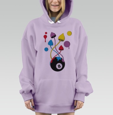 Грибы, Hoodie Mjhigh Dig Mel, Fiolet, утепленная