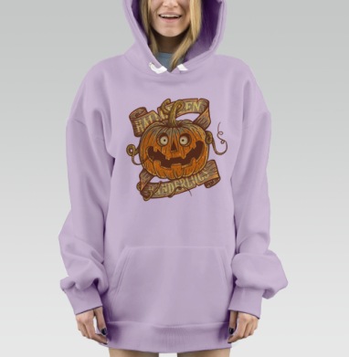 Halloween, banderlogs! / Хэллоуин, бандерлоги!, Hoodie Mjhigh Dig Mel, Fiolet, утепленная