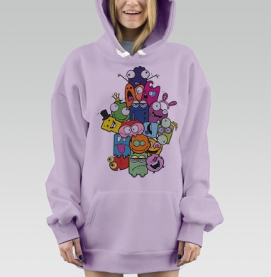 Hello / Привет, Hoodie Mjhigh Dig Mel, Fiolet, утепленная
