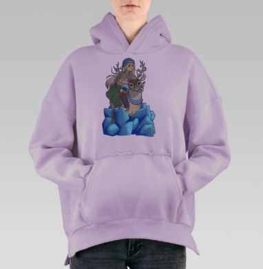 HNY! service / Служба С Новым годом!, Hoodie Oversize Fiolet, утепленная