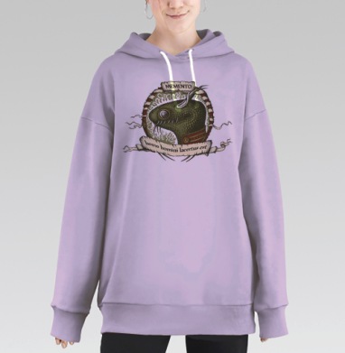 Homo homini lacertus est / Человек человеку ящер, Hoodie Long Oversize Fiolet