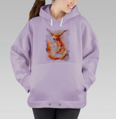 Игривые кошки с клубками пряжи, иллюстрация для всех, Hoodie Oversize Fiolet