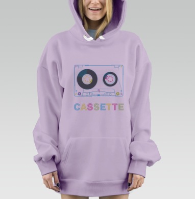 Кассета-иллюстрация, Hoodie Mjhigh Dig Mel, Fiolet, утепленная