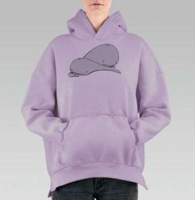 китовские, Hoodie Oversize Fiolet, утепленная