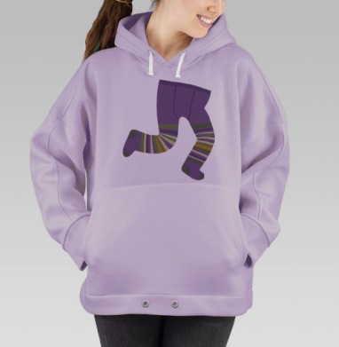 Колготки (Живая Азбука), Hoodie Oversize Fiolet