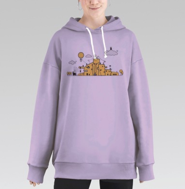 Коллективный разум человеческий метафорический сюжет, Hoodie Long Oversize Fiolet