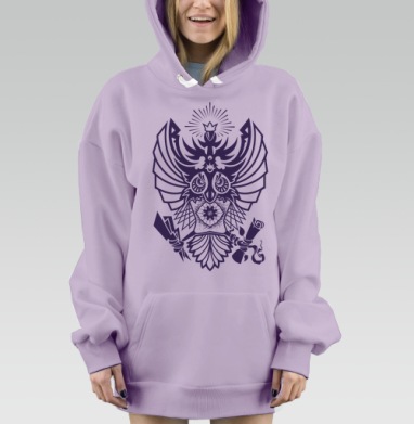 Король ночных стражей, Hoodie Mjhigh Dig Mel, Fiolet, утепленная