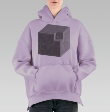 Кубик смерти, Hoodie Oversize Fiolet, утепленная