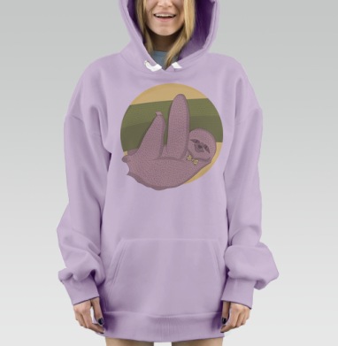 Ленивец, Hoodie Mjhigh Dig Mel, Fiolet, утепленная