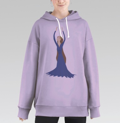 Лесная фея, Hoodie Long Oversize Fiolet