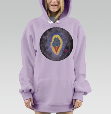 Летающий фиттинг, Hoodie Mjhigh Dig Mel, Fiolet, утепленная
