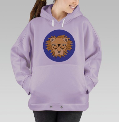 Лев в рэйбэнах, Hoodie Oversize Fiolet