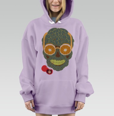 Life is beautiful / Жизнь прекрасна, Hoodie Mjhigh Dig Mel, Fiolet, утепленная