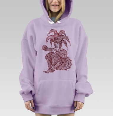 Лиричный скоморох, Hoodie Mjhigh Dig Mel, Fiolet, утепленная