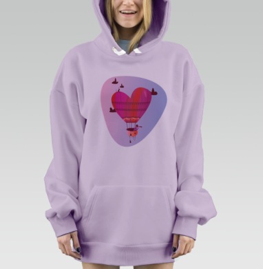 Looking for love... / В поисках любви..., Hoodie Mjhigh Dig Mel, Fiolet, утепленная