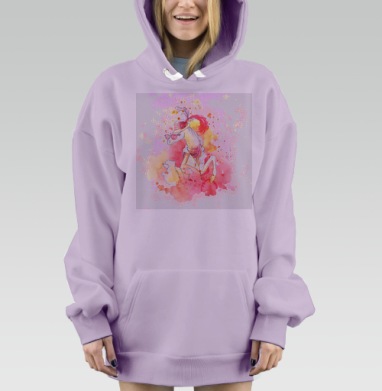Лошадь в очках, Hoodie Mjhigh Dig Mel, Fiolet, утепленная
