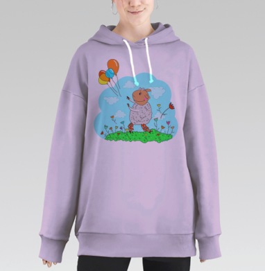 Лови счастливые мгновения!, Hoodie Long Oversize Fiolet