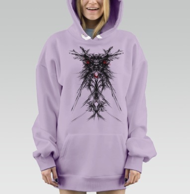 Лшдк, Hoodie Mjhigh Dig Mel, Fiolet, утепленная