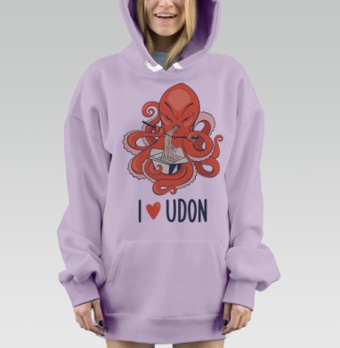 Любовь к лапше, Hoodie Mjhigh Dig Mel, Fiolet, утепленная
