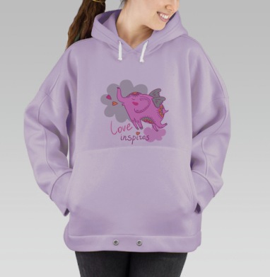 Любовь окрыляет, Hoodie Oversize Fiolet