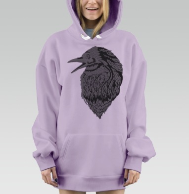 Лютый ворон, Hoodie Mjhigh Dig Mel, Fiolet, утепленная