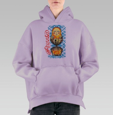 МАТРЕХА, Hoodie Oversize Fiolet, утепленная
