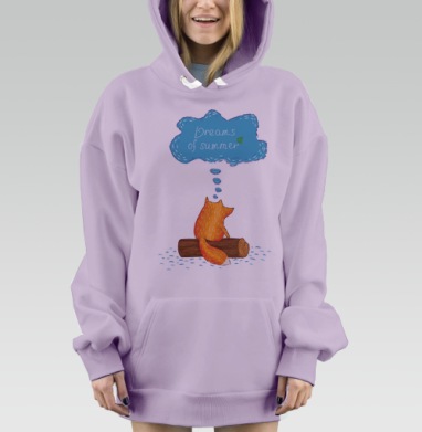 Мечты о лете, Hoodie Mjhigh Dig Mel, Fiolet, утепленная