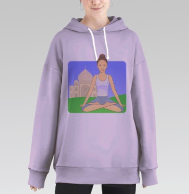 Медитация, Hoodie Long Oversize Fiolet