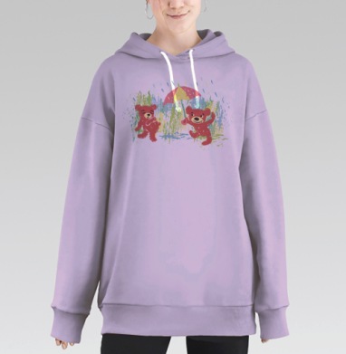 Мелки, Hoodie Long Oversize Fiolet