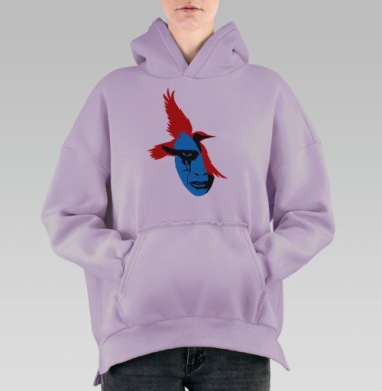 Мёртвые вороны, Hoodie Oversize Fiolet, утепленная